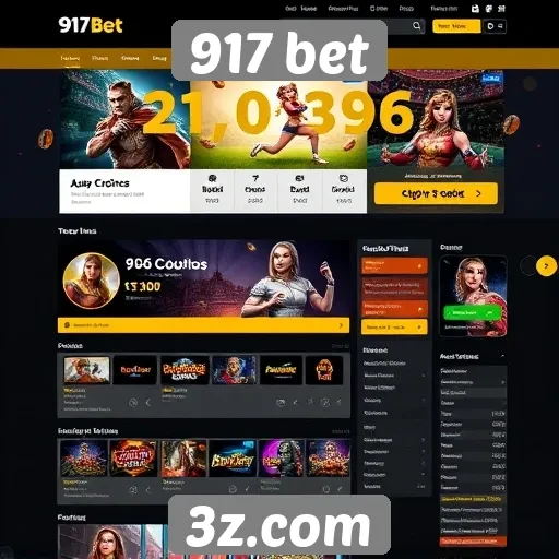 Análise da interface do usuário do site 917 bet